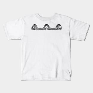 Hand drawn creepy girl Kids T-Shirt